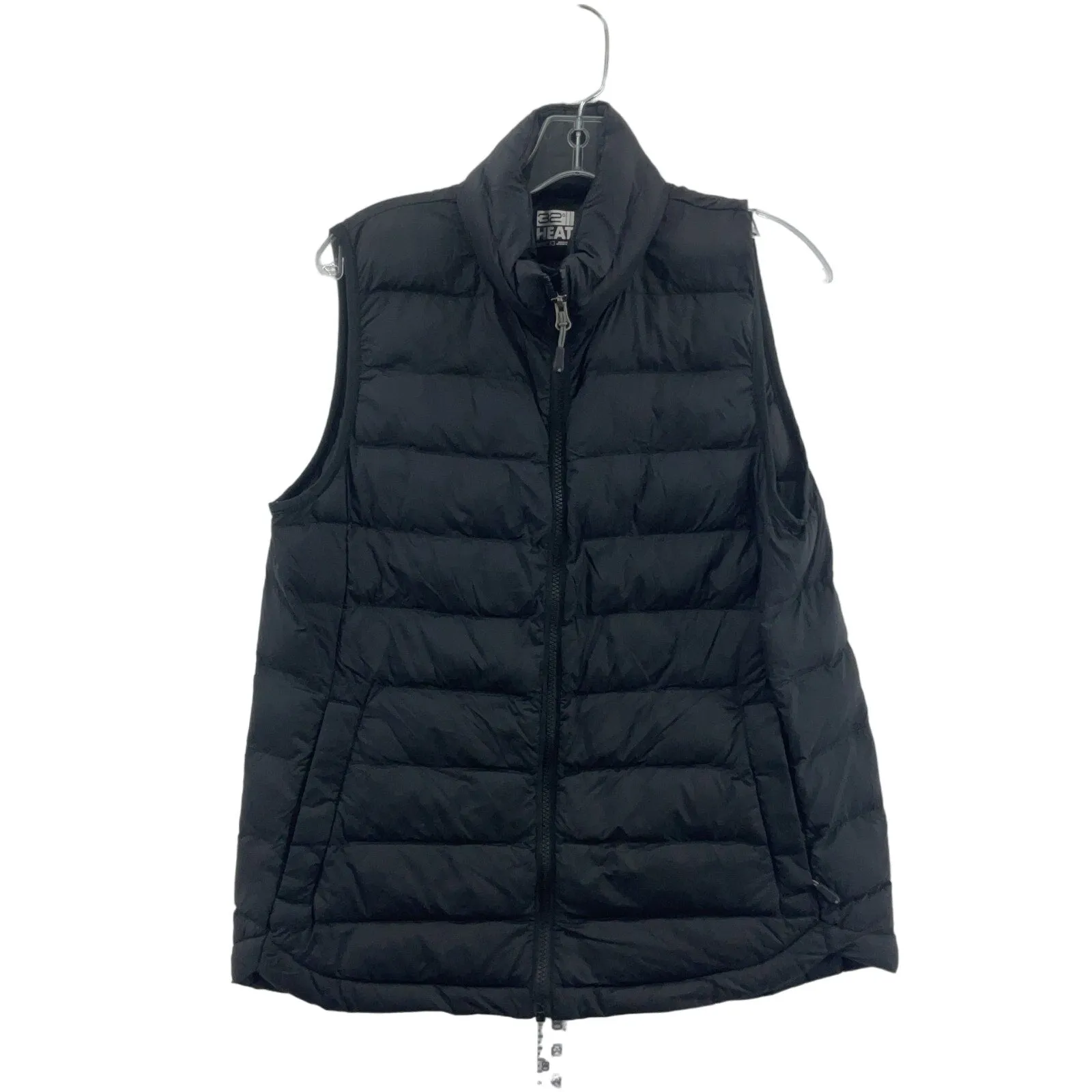 32 Degree Heat Black Full Zip Quilted Vest Women's Medium Preowned