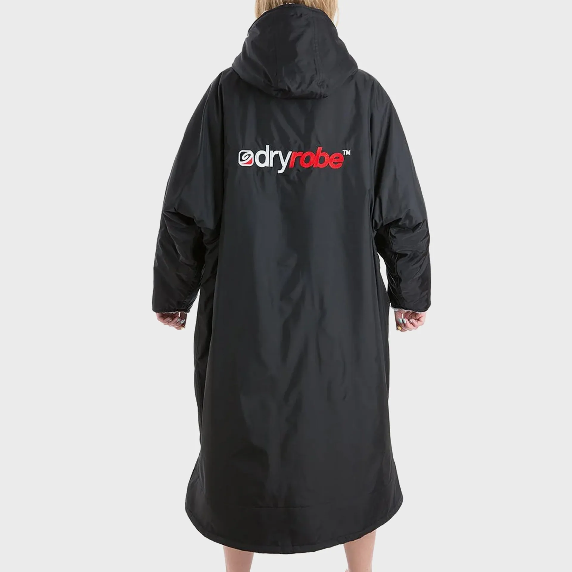 Dryrobe Advance Adults Long Sleeve Dryrobe - Black/Grey