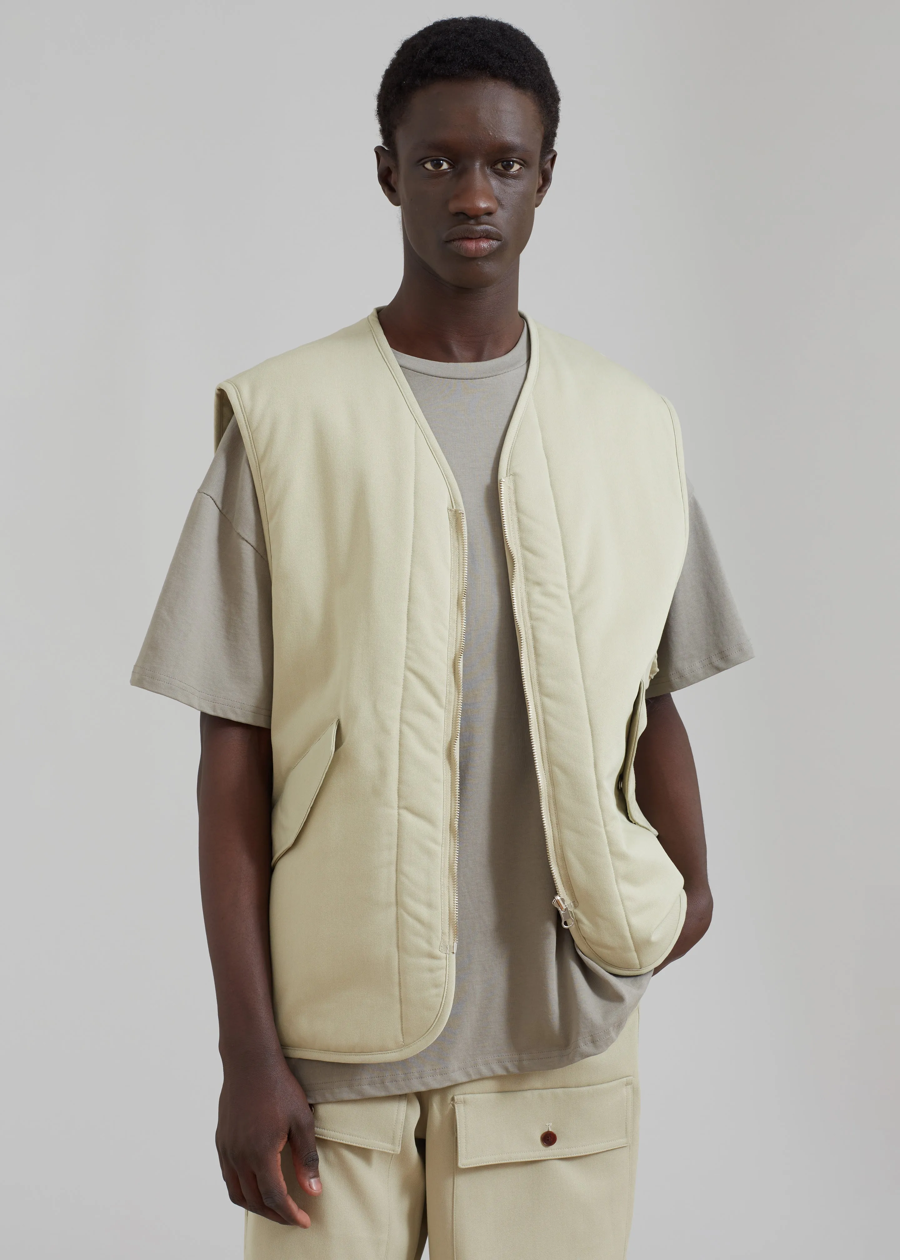 Lant Reversible Vest - Slate Green