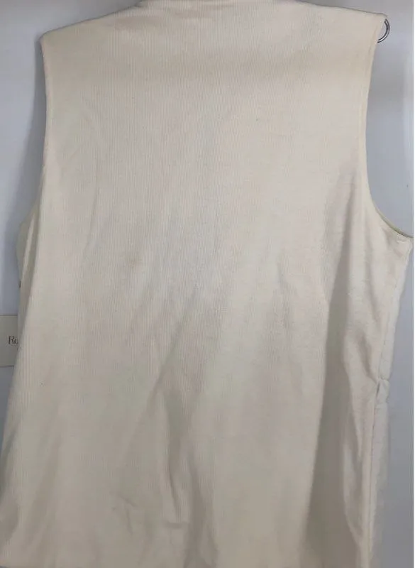 NWT Rafaella Women's Snow White Quilted Vest - Size Large