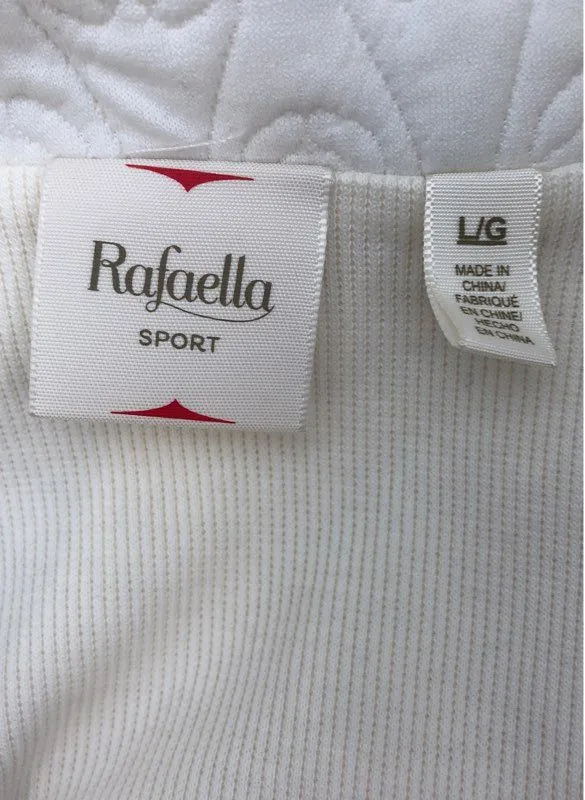NWT Rafaella Women's Snow White Quilted Vest - Size Large