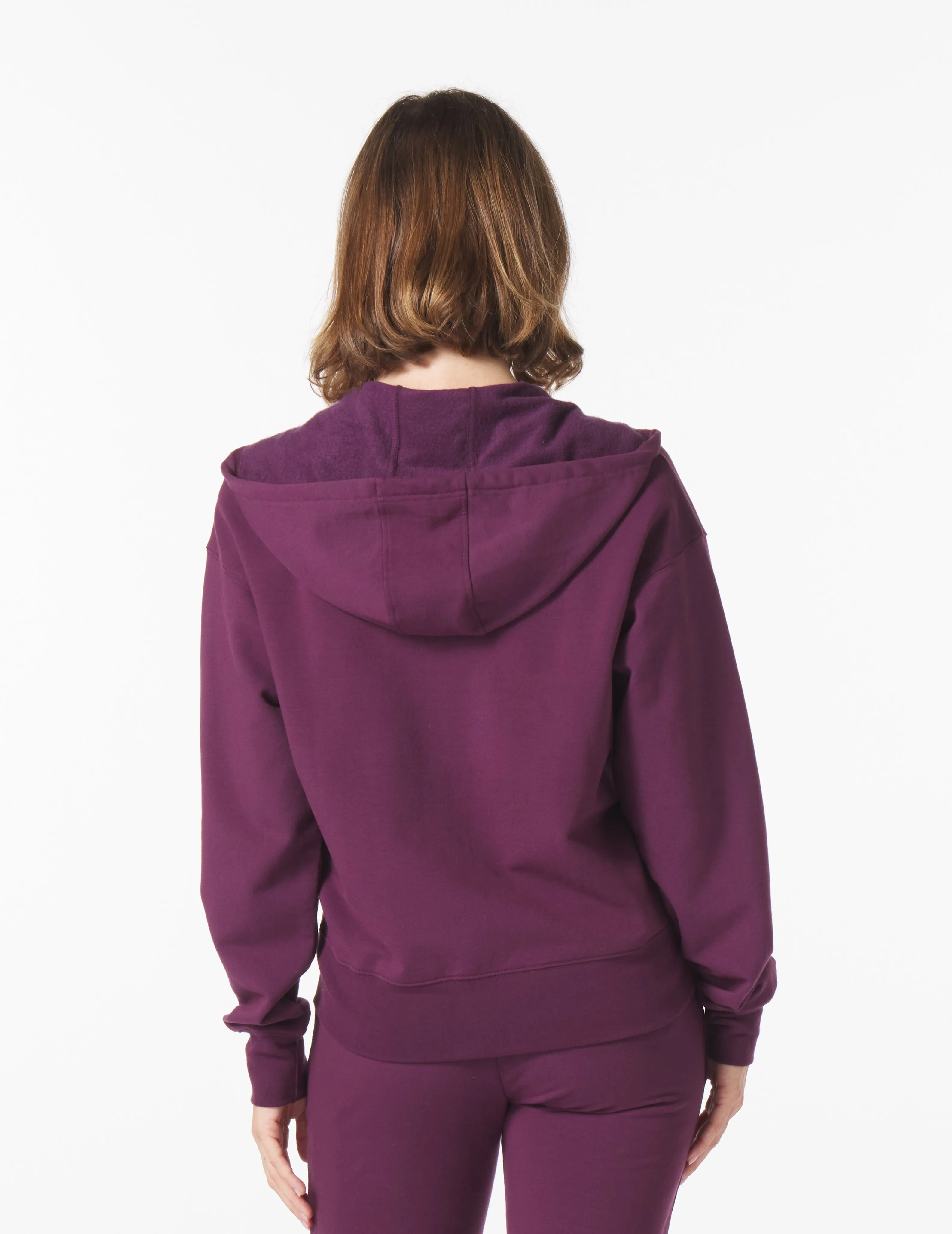 Vintage Oversized Zip Up: Mulberry